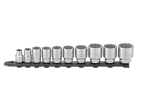 STAHLWILLE - 45/10-12917 3/8 " Zestaw wkładek do kluczy nasadowych z listwą zaciskową 8-24 mm 10 szt. - 96052010