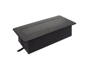 Gniazdo meblowe, blatowe 3x2P+Z 1,5m czarne KOMBI BOX