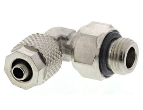 Złącze kątowe gwint G 1/8 męskie, Wciskane 6 mm RS PRO