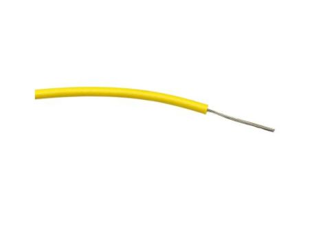 Przewód jednożyłowy linkowy, 0,2 mm, 7/0,2 mm, 24 AWG, PVC, 1 kV AC, Żółty, dł. 500m, RS PRO