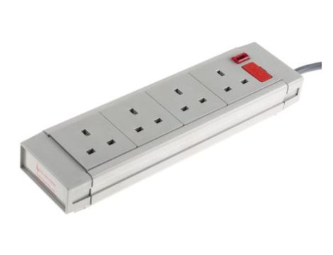 Przedłużacz 4 gniazda 230 V AC Typ G - brytyjski 2m 2494564