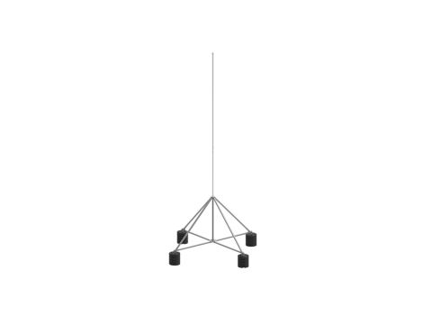 Maszt na czworonogu do zwodów poziomych wysokich 3m aluminium/ocynk ogniowy 65.3 AL/OG ZA 4P CZ 65143092