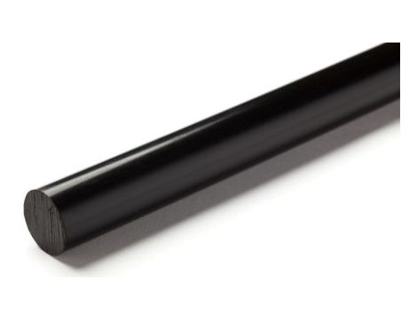 Pręt polietylenowy PE, Ø 50mm x 1m, kolor: czarny