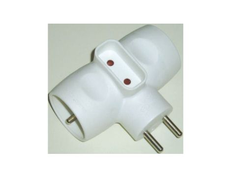 Rozgałęźnik wtyczkowy 3-drożny, 6 A, 16 A