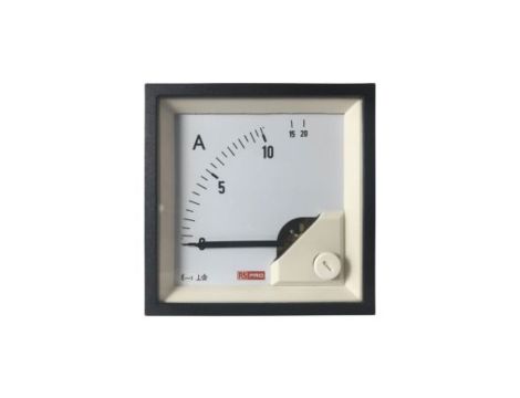 Amperomierz analogowy panelowy 20 (Input)A AC -10C do +65C RS PRO