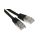 Kabel kategorii 6, Czarny, Wtyk RJ45/męski RJ45dł.: 3m, mat. koszulki: PVC