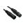 Zespół kablowy XLR, 20m, złącze A: Wtyk żeński XLR, złącze B: XLR męskie, Czarny