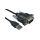 Kabel KVM, dł. 1.2m, USB TYP A M. - DB9 RS232 M, kolor: Czarny, RS PRO