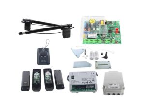 Zestaw FAAC - ALFA 414 230v napęd do bramy dwuskrzydłowej 2x3m centrala 455D