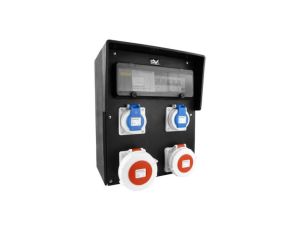 Rozdzielnica budowlana gumowa HD-S/FI IP67 32A/5P 16A/5P 2x230V gniazda Mennekes Schuko Doktorvolt 9559