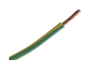Jednożyłowy kabel sterowniczy CSA 10 mm, Maks. +70C 600 V Zielony/Żółty, RS PRO