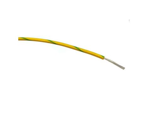 Przewód jednożyłowy linkowy, 1 mm, 32/0,2 mm, 24 AWG, PVC, 1,5 kV AC, Zielony/Żółty, dł. 100m, RS PRO