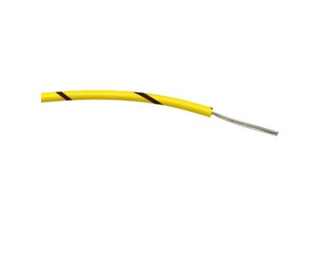 Przewód jednożyłowy linkowy, 0,5 mm, 16/0,2 mm, 20 AWG, PVC, 1 kV AC, Czarny/Żółty, dł. 100m, RS PRO