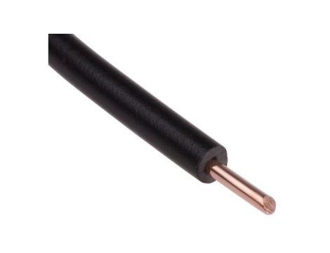 Jednożyłowy kabel sterowniczy CSA 1 mm, Maks. +70C 600 V Czarny, RS PRO
