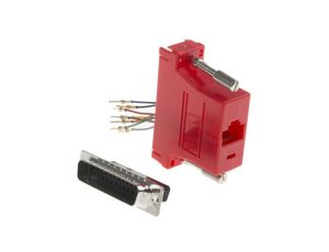 Adapter do złączy RJ, 25-stykowe D-sub męskie, RJ45 żeńskie