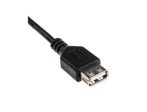 Kabel USB, dł. 250mm, kolor: Czarny