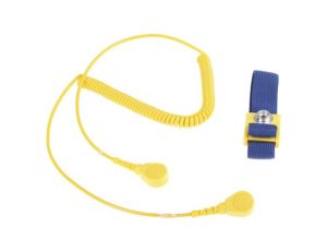 Opaska antystatyczna na nadgarstek z przewodem, 10mm Tak, dł. przewodu 1.8m, RS PRO Pojedynczy przewód