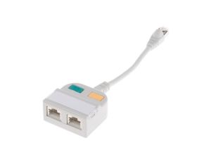 Adapter do złączy RJ, Cat5, 2 portów Ekranowane, RJ45, 150 mm