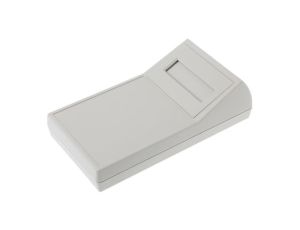 Obudowa ręczna, 190.5 x 101.6 x 57.2mm, materiał: ABS, kolor: Szary, z miejscem na wyświetlacz, z miejscem na