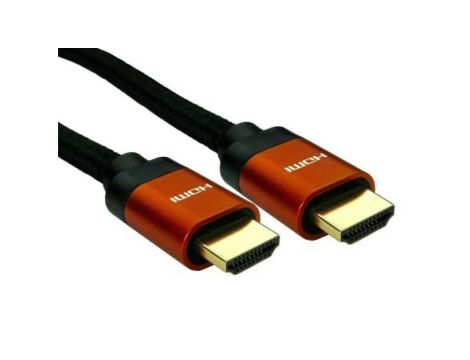 1m 8K HDMI M-M 28awg Copper/Orange Alumi