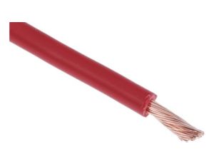 Jednożyłowy kabel sterowniczy CSA 6 mm, Maks. +70C 600 V Czerwony, RS PRO