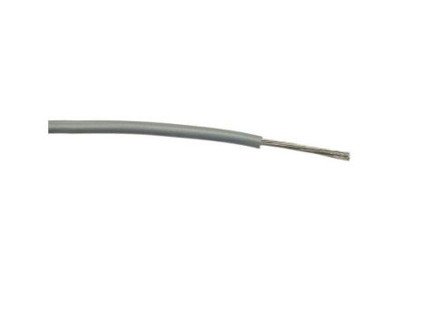 Przewód jednożyłowy linkowy, 1 mm, 32/0,2 mm, 24 AWG, PVC, 1,5 kV AC, Szary, dł. 100m, RS PRO
