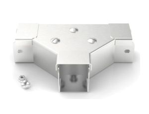 Teownik pokrywy przedniej do koryt kablowych Stal nierdzewna 304 Zatyczka przednia rozgałęzienia T 50 x 50mm RS PRO