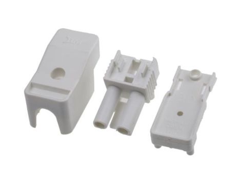 Złącze wtykowe do druku Biały 2-żyłowe, Wkręcane, 400 V Montaż na kablu