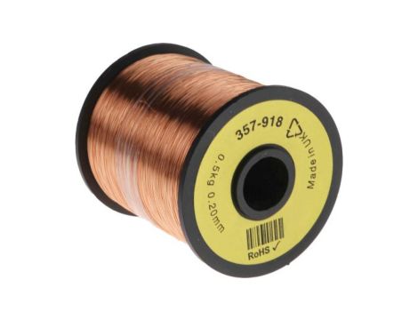 Przewód miedziany, Jednordzeniowy, 32 AWG, 0,03 mm, dł.: 1600m, Maksymalnie +155C