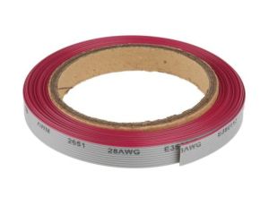 Kabel taśmowy Nieekranowany, AWG: 28, 10-żyłowy, raster: 1.27mm, 5m, -20→ +105 C