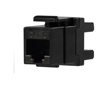 Moduł keystone RJ45 UTP kat.6 nieekranowany tylny montaż czarny NEKU
