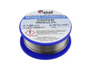 CYNEL UNIPRESS Cyna 1,00mm 100g Sn60Pb40 SW26/3/2.5 spoiwo lutownicze PROFESSIONAL