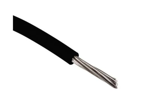Przewód jednożyłowy linkowy, Przewód instalacyjny, 0,33 mm, 7/0,25 mm, 22 AWG, XLPVC, 150 V, Czarny, dł. 100m, RS PRO