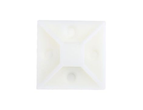 Mocowanie opaski kablowej samoprzylepne, 38.5mm x 38,5 mm, kolor: Naturalny, 50-szt., 0-28→ C., RS PRO