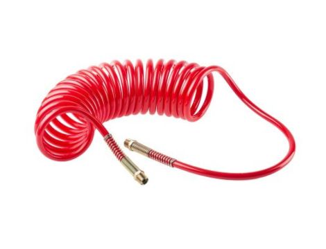 Przewód pneumatyczny spiralny 4m Czerwony, PUR, BSPT 3/8 RS PRO