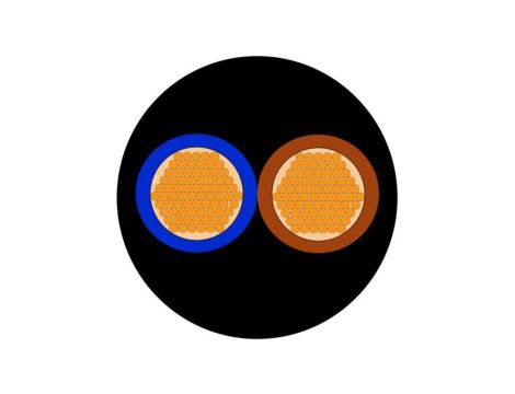 Sieciowy kabel zasilający 2 Core CPE Sheath Czarny 8.3mm od , 450/750 V AC