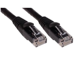 Kabel kategorii 6, Czarny, Wtyk RJ45/męski RJ45dł.: 3m, mat. koszulki: PVC