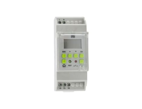 Wyłącznik czasowy na szynę DIN Cyfrowe 1-kanałowy godzinny 110 → 240 V AC
