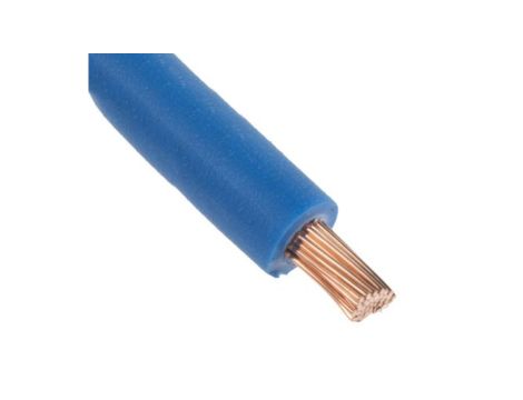 Przewód jednożyłowy linkowy, 2491B, 2.5 mm, 50/0,25 mm, 13 AWG, Bezhalogenowe, 750 V, Niebieski, dł. 100m, RS PRO