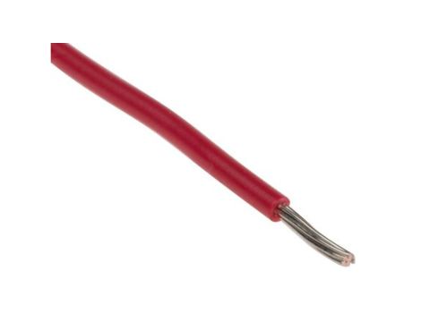 Przewód o podwyższonej odporności PVC Czerwony, 250m 0,22 mm 7/0,2 mm, 250 V, -40 → +105C, Ø 1.2mm, RS PRO