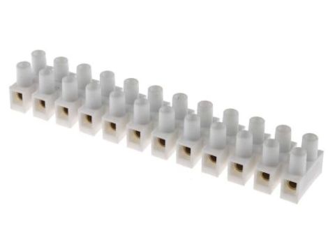 4mm Złącze wtykowe do druku Biały 12-żyłowe, Wkręcane, 380 V