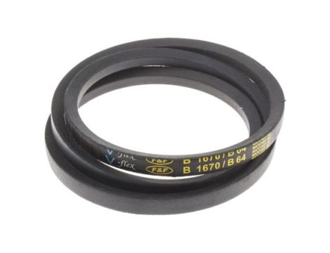 Pas napędowy, profil B, materiał: PET, guma, 17mm x 11mm x 1.62m, RS PRO