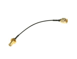 Kabel koncentryczny, RF, Czarny Wtyk SMA Gniazdo SMA 100mm, RS PRO Z zakończeniem