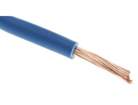Przewód jednożyłowy linkowy, Przewód do urządzeń, 1,5 mm, 18 AWG, Poliolefina usieciowana EI5, 750 V, Niebieski, dł.