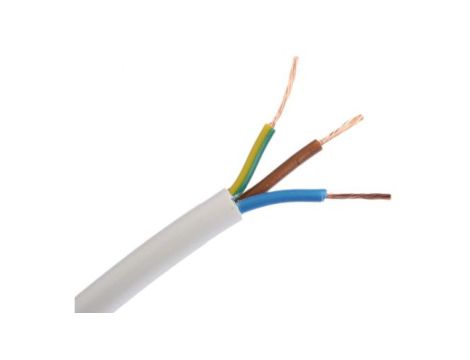 Sieciowy kabel zasilający 3 Core Polichlorek winylu PVC Sheath Biały 5.39mm od , 300 V, 500 V