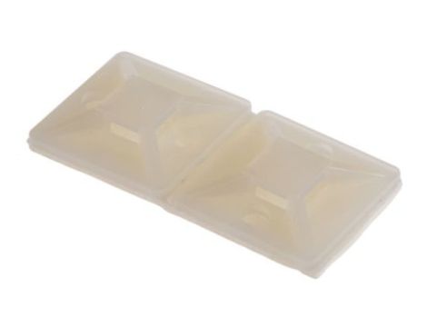 Mocowanie opaski kablowej samoprzylepne, 19.5mm x 19,5 mm, kolor: Naturalny, 2-szt., RS PRO