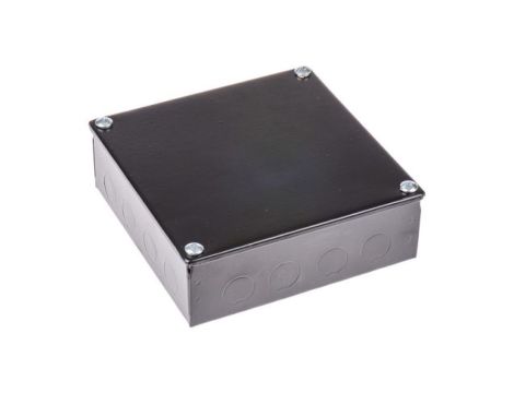 Puszka zaciskowa, Czarna emalia Czarna emalia 6 Knockouts 150mm x 150 mm x 50mm RS PRO