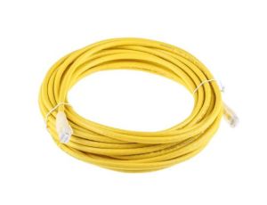Kabel kategorii 6, Żółty, Wtyk RJ45/męski RJ45dł.: 10m, mat. koszulki: PVC
