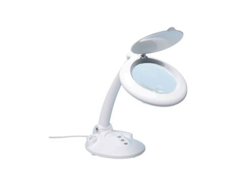 Lupa stołowa, 3, 12dioptrii, 125mm, 600mm, Lampa stołowa, LED, 11W