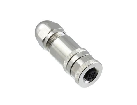 Złącze okrągłe M12 żeńskie proste ekranowane 4pin 250V PG9 T4110512041-000